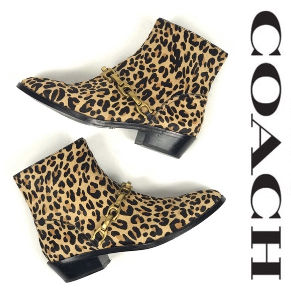 coach leopard boots
